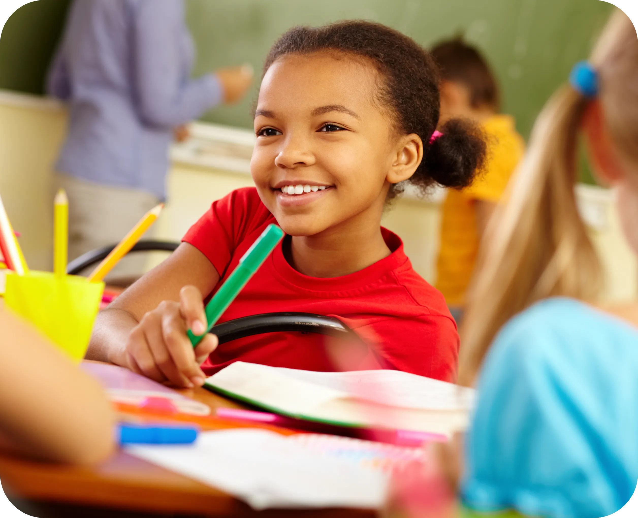 girl holding highlighter